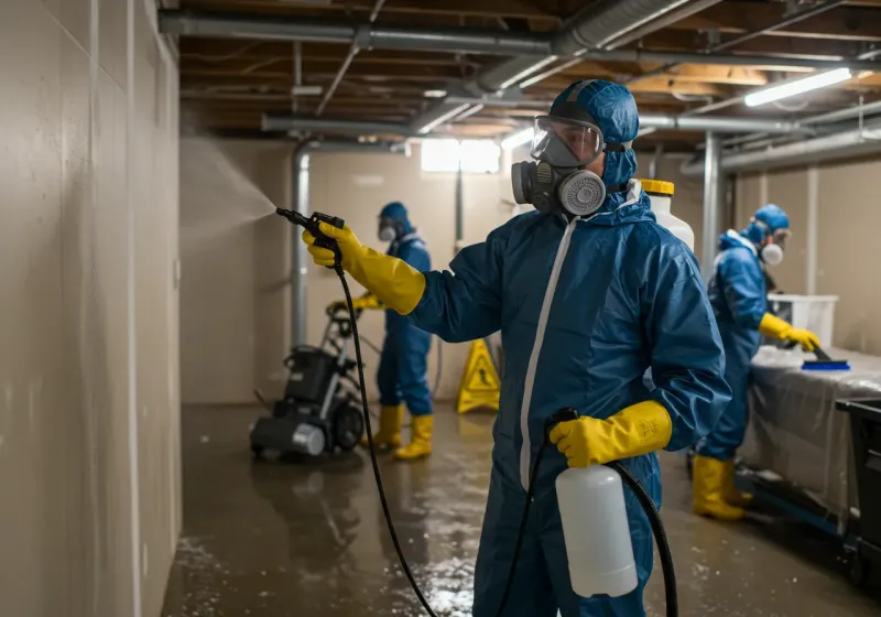 Basement Sanitization and Antimicrobial Treatment process in Boonville, NC