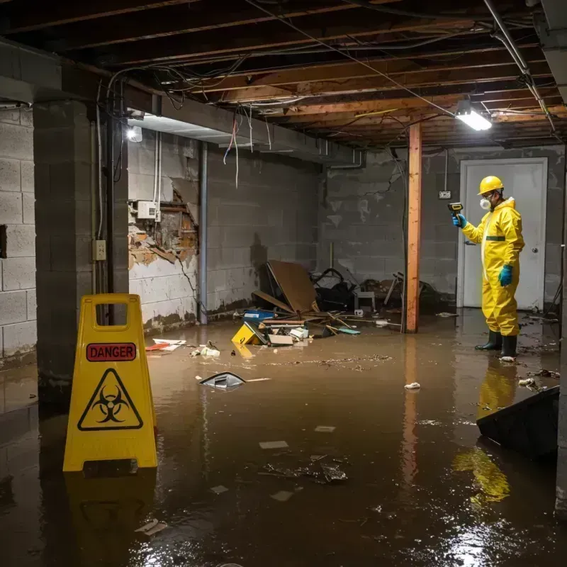 Flooded Basement Electrical Hazard in Boonville, NC Property